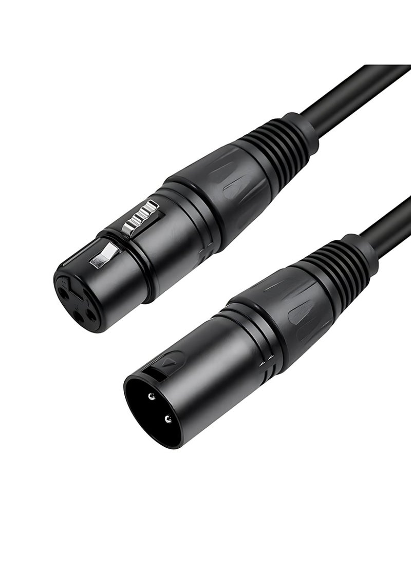 CLAVON 10 feet /3 meters XLR cable - Shielded microphone cable for studio recording and live production, gold-plated pins, male to female, for microphone and balanced analog line level - Image 1